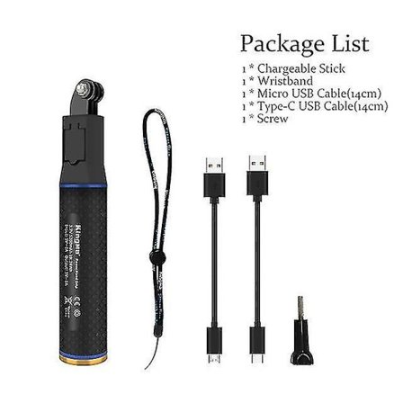 New 2 In1 Selfie Stick & Power Bank 5200mah Battery Hand Grip Tripod F