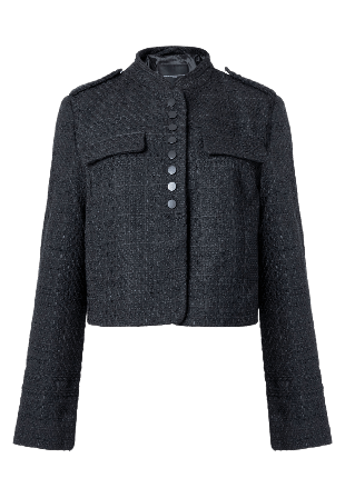 French Connection Felice Tweed Jacket Jackor Dam Svart M