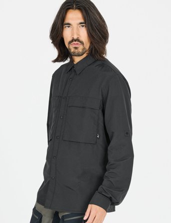 Whistler Elm M L-S Shirt - Black - L