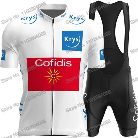Cofidis Team 2023 Frankrike TDF Cykeltröja Set Cykelkläder Sommar Road Race Bike Shirt Kostym MTB Cykel Bib Shorts 14 L