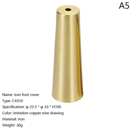 Fot Solid Borstad Järn Bord Stol Cylinder Cap Protect Decor