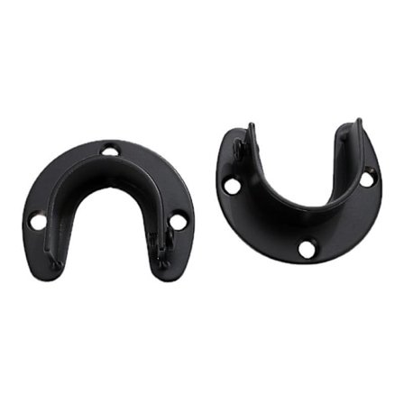 U-formad gardinstångsfäste, garderobsstångsfäste, garderobsstångsände