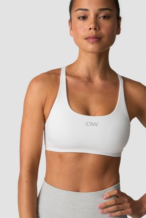 Smooth Seamless Sports Bra White Snow