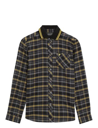 Lyle & Scott Tartan Shirt - Navy - 170-176