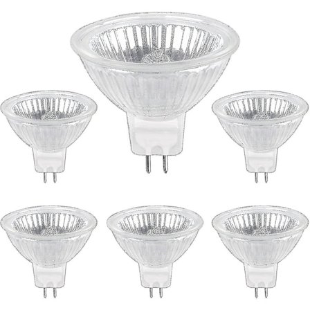 Halogeenilamppu Gu5.3 50w 12v, 800lm Lämmin Valkoinen 2700k Himmennettävä, 6 Kpl
