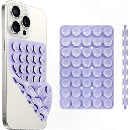 Dobbeltsidet silikone sugekopbeslag til mobilcover, stærkt greb til håndfri selfies og videoer [BR]_jar