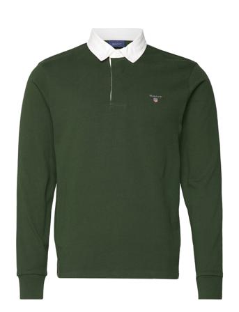 Solid Heavy Rugger Polos Long-sleeved Grønn GANT