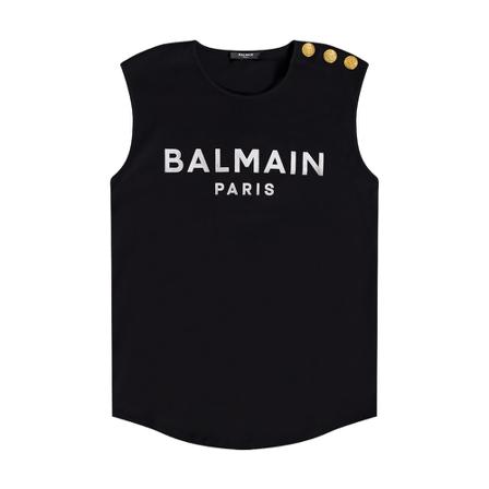 Balmain T-shirt with Logo Sort, Dame Toppe