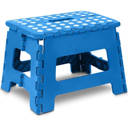 Fällbar Stege - (Förpackning med 1) Fotpall med 9 tum Höjd - Håller upp till 300 lbs - Lättviktig Plast Fällbar