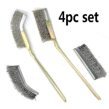 4 stk. Ståltråd børste, rustfrit stål tråd børste sæt