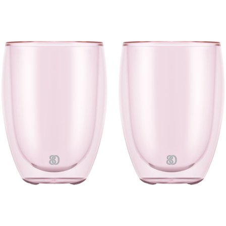 Bodum PAVINA dobbeltvegget glass 35 cl 2-pakning, rosa
