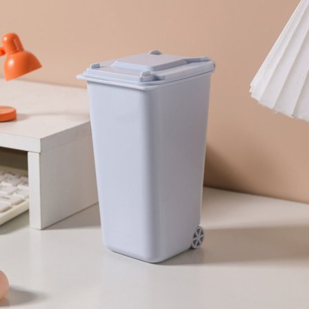 Desktop Bin Mini søppelbøtte BLÅ UTEN KLISTREMERKER UTEN