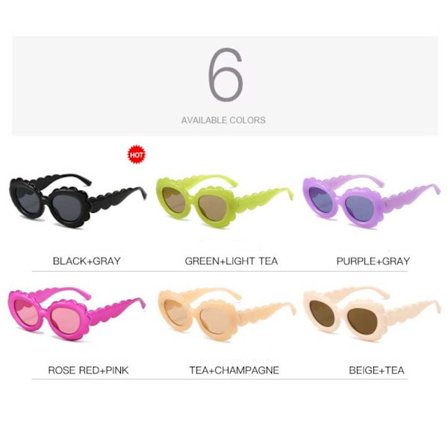 Kvinnor Flower Shape Solglasögon UV400 Retro Solglasögon