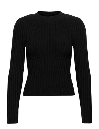 Onllorena Power Shoulder Pullover Knt Black ONLY
