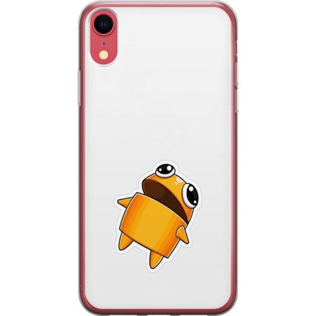 Kompatibel Mobilcover til Apple Apple iPhone XR Orange tegnet figur med store øjne og dynamisk pose i legende stil