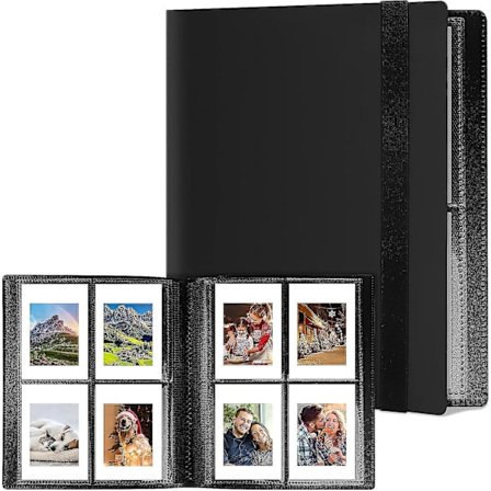 Fotoalbum, 160 fickor Scrapbook Minnesbok, 40 sidor Mini Filmalbum för Polaroid Zink Fotopapper/fujifilm Instax Mini Film/kodak Zink Fotopapper