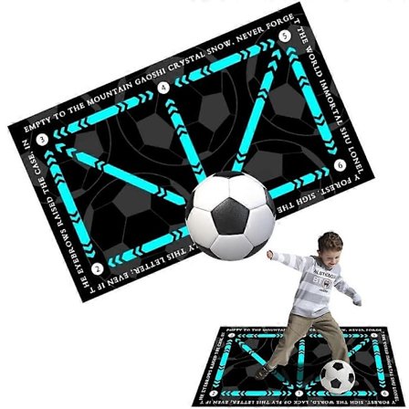 Jalkapallomatto pallonhallintaan, 60 x 90 cm jalkapallon askelharjoittelumatto, liukumaton, jalkapallomatto harjoitteluun, harjoituspallon hallinta, 