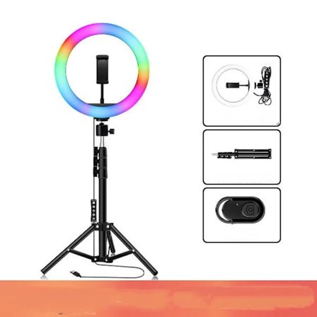 Ringlampe - RGB Ring Fill Light USB-drevet Fill Light til Selfie Live Broadcast