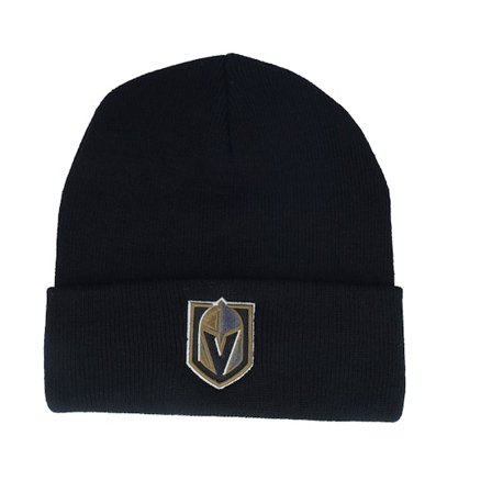 American Needle - NHL Zwart cuff Beanie - Vegas Golden Knights Terrain Knit Solid Black Cuff @ Hatstore