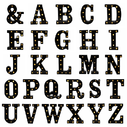 Suuret Kirjainvalot Valoavat Aakkosmarquee-lamput Nimi-kyltti DIY-koriste Seinälle Makuuhuoneen Lastenhuoneen Hääjuhlan Syntymäpäiväjuhlan Baarin