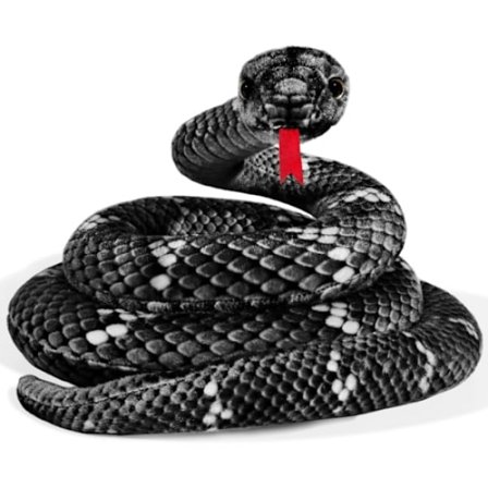 (Svart) Slangepels, utstoppet slange, 80 tommers lekeslanger