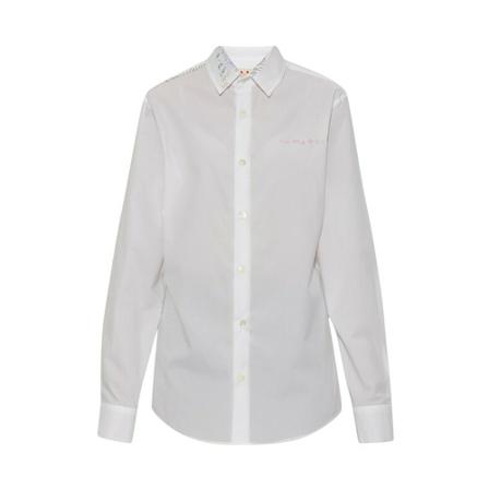 Marni Shirt with logo Hvid, Dame Skjorter