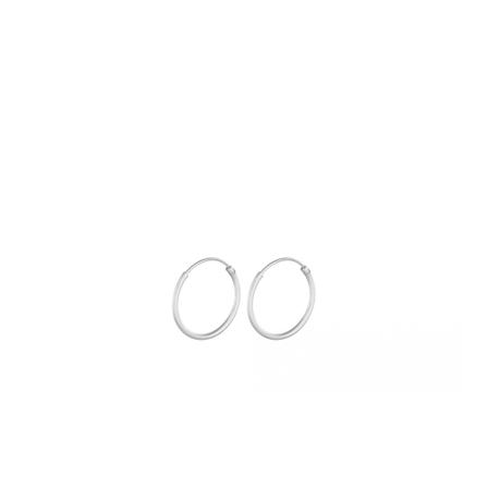 Pernille Corydon E-138 Micro Plain Hoops Earrings Grå, Dame Øreringe, Størrelse: ONE Size