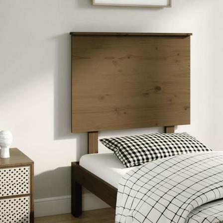 Vidaxl Sänggavel Honungsbrun 79x6x82,5 Cm Massiv Furu Brun