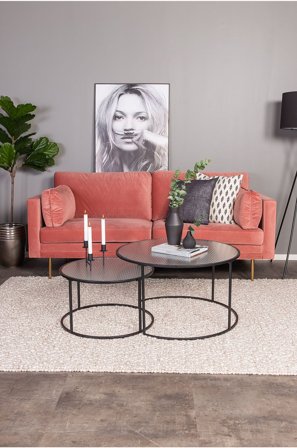 Venture Home - Sofa Boel, 3-seter - Rosa - 3-seters sofaer - Fra Homeroom