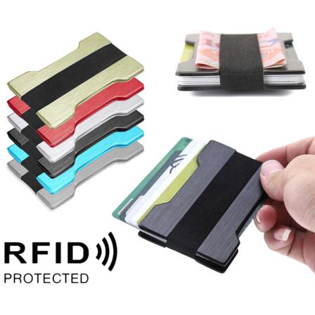Korthållare 12 Kort - Plånbok I Aluminium Pop-up - Rfid Silver