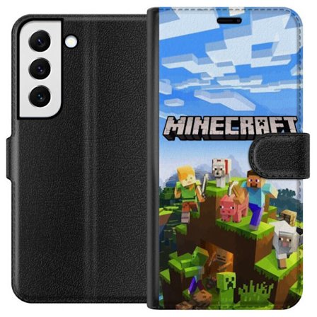 Yhteensopiva Lompakkokotelo Samsung Samsung Galaxy S22 5G Minecraft Creeper lohko pikseli retro peli