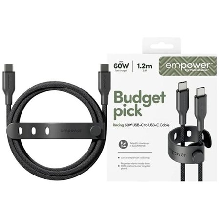 Empower by PanzerGlass USB-C till USB-C 60W Kabel 1.2m Racing