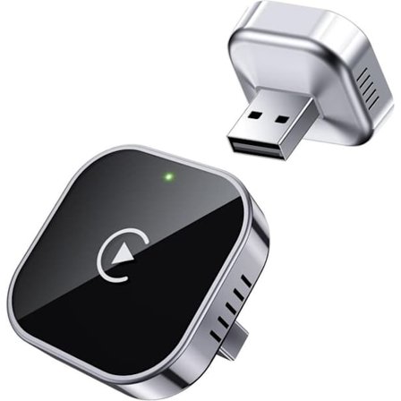 Trådløs CarPlay-adapter, til CarPlay og Android Auto, Plug-and-play med ekstremt lav forsinkelse