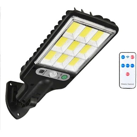 Utendørs solcelle LED-lampe med fjernkontroll og bevegelsesdetektor - For supersterk cob-lampe - Med menneskekropp - Vanntett - For hageterrasse