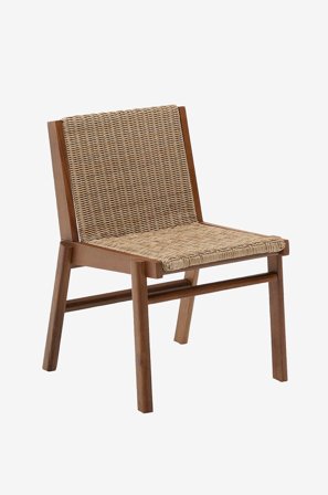 Kave Home - Utendørs stol - itani 2-pakning - Brun - Utestoler - Fra Homeroom