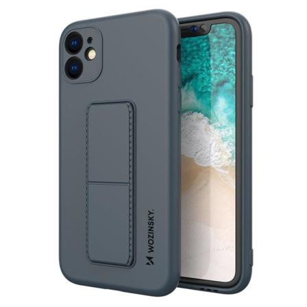 Wozinsky Kickstand Silikon Skal iPhone 12 - Navy Blå Blue