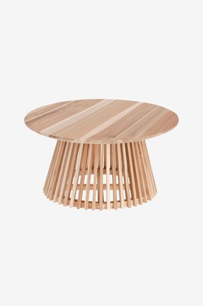 Kave Home - JEANETTE soffbord ø 80 cm - Brun - Soffbord - Från Homeroom