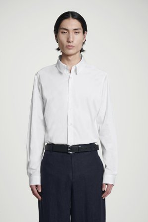 COS Homme Chemise Habillée Slim En Popeline in Blanc