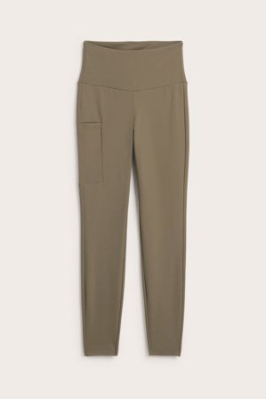 Kappahl | Treningstights med lomme Brun XS | Brun