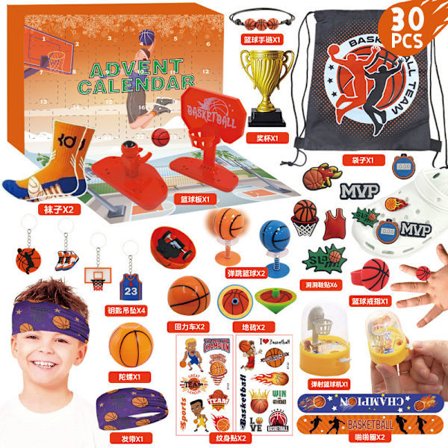 Basketball Adventskalender Festsett Barneleke Basketball Stikke Hull Morsom Blindboks