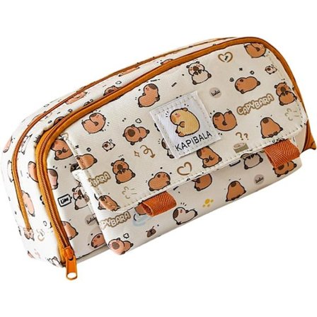 Pencil Case - Pencil Case med Stor Kapacitet - Polyesterfiber - 20×6×10 cm