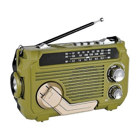 Radio Handvev Kraftgenerering Solladdning Trebands Bluetooth Kort MP3 Multifunktionsspel Radio