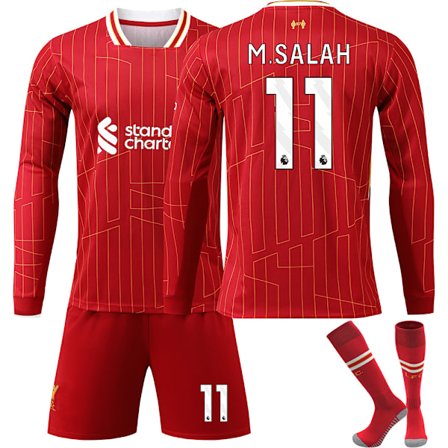 24/25 Fotballdrakter for barn Treningsdress Fotballdrakter for gutter, Liverpool NO.11 Fotballag Jersey Lang treningsdress Jerseys Shorts and_xx