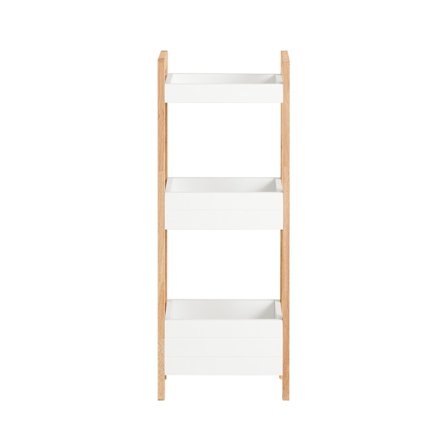 SoBuy Badeværelseshylde med 3 hylder i hvid 28x20x74cm, funktionel FRG226-WN