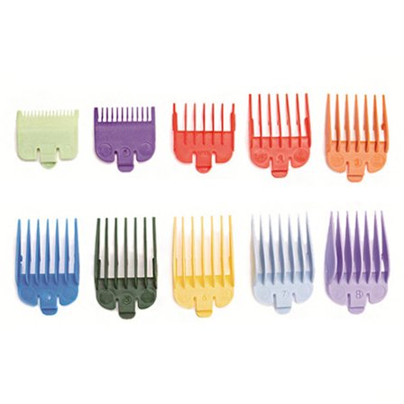 Professionelle Hårklipper Afstandskamme 10 Stk. Kodede Klippeguider Premium Hårklipper Tilbehør Kamme Fantastisk