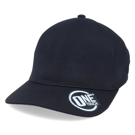 Kumo - Zwart flexfit Cap - One Touch Seamless Black Flexfit @ Hatstore