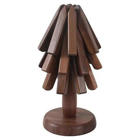 1/3 st Valnöt Grytunderlägg Serveringsmattor Återanvändbar Bordstablett Ornament för Hem Kök