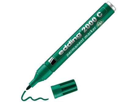 EDDING Märkpenna permanent 2000C rund 1,5 - 3mm grön - Lyreco - Kontorsmaterial - Pennor - Märkpennor - Rund spets