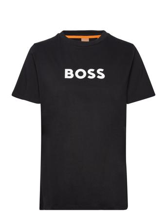 C_Elogo_5 Tops T-shirts & Tops Short-sleeved Black BOSS