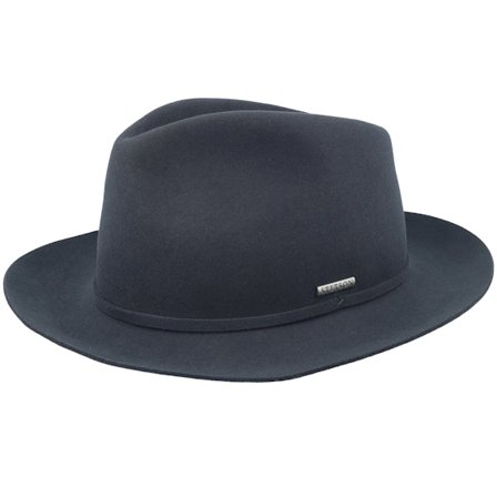Stetson - Grau Fedora Hut - Softfelt Titanium Fedora @ Hatstore